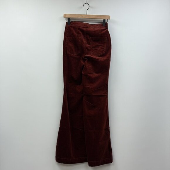 NWT Anthropologie Pilcro Corduroy Velvet Pull-On High Rise Wide Trouser Pant 25 - Picture 5 of 8
